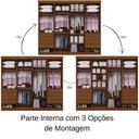 Ver imagem 2 de Guarda Roupa Daymont Ripado Castanho 8 Portas 8 Gavetas D’doro
