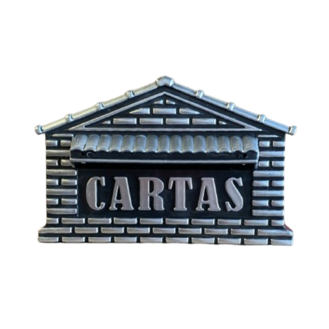 Caixa de Correio Cartas Pvc Correspondência Muro Embutir Casinha:prata