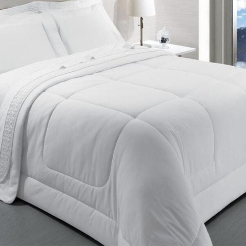 Edredom Satinée 300 Fios Branco Casal