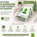 Ver imagem 4 de Banheira Dobrável para Bebê com Termômetro Portátil Compacta Verde
