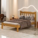 Ver imagem 3 de Cama Casal New Perola Madeira Maciça Cor Mel