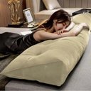 Ver imagem 3 de Almofada Para Cabeceira Apoio 90cm Suede Bege - DS Estofados