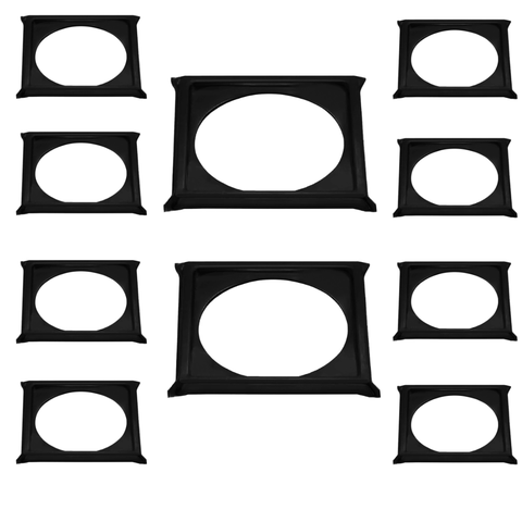 Kit C/10 Porta Grelha Ralo Click 15x15 Suporte Inox Preto