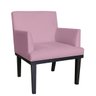 Poltrona Decorativa Vitória Sala e Recepção Com Base de Madeira Suede Lilás - DS Estofados - 1