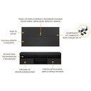Ver imagem 4 de Rack com Painel e Suporte para TV até 65" Multimóveis Flórida FG3112 Preto