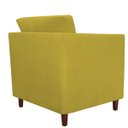 Ver imagem 3 de Poltronas Decorativa Isis Pés de Madeira Suede Amarelo - DS Estofados