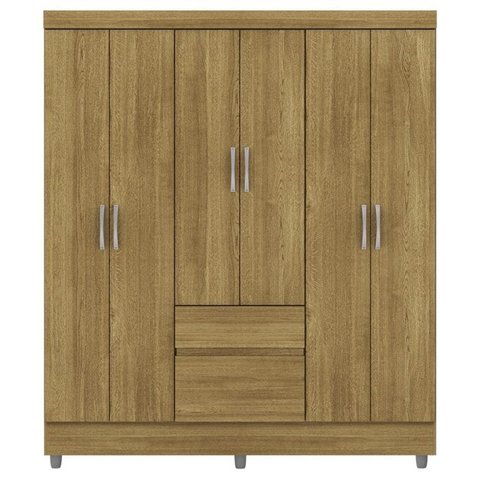 Guarda Roupa Casal 6p 2g 153 Cm 10091 Nature Vlr
