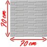 Painel Placa 3d Auto Adesivo Tijolinho Branco 70x70cm Alto Relevo - 2