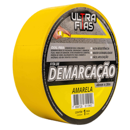 Fita Adesiva Demarcação Vidro Solo Impermeável 30m Amarela - 1