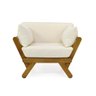 Poltrona de Madeira com Almofadas Soltas Bergen - Iaza Moveis - 1