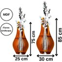 Ver imagem 3 de Vaso de Chão Decorativo Grande Andromeda Mdf:marrom/kit com 2 - 85x30cm e 70x25cm