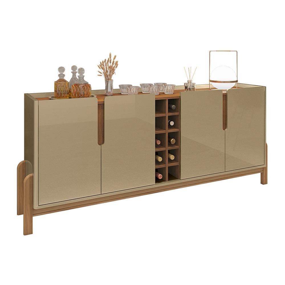 Buffet 190cm 4 Portas com Adega Lizz Casa D Champagne/cedro - 11