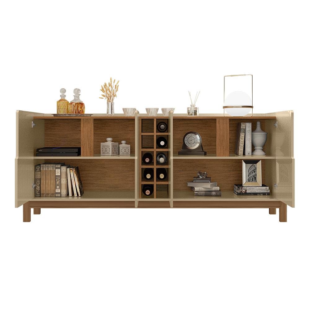 Buffet 190cm 4 Portas com Adega Lizz Casa D Champagne/cedro - 3