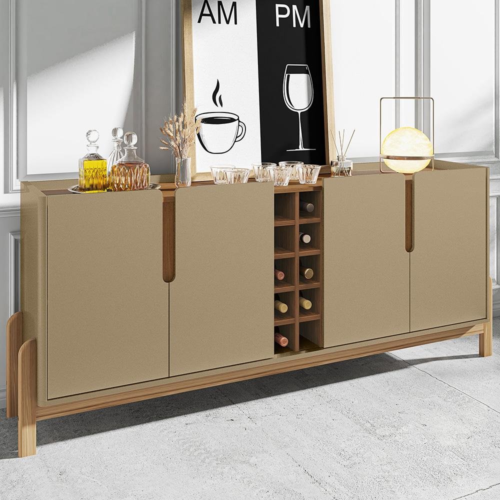 Buffet 190cm 4 Portas com Adega Lizz Casa D Champagne/cedro - 1