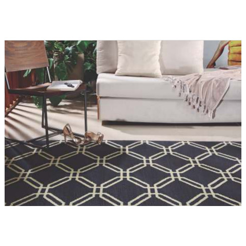 Tapete Para Sala 1,00 x 1,50 m Europa Desenho 03 Chumbo Oasis