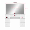 Ver imagem 2 de Penteadeira Livia com Espelho 7 Gavetas Branco