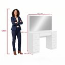 Ver imagem 4 de Penteadeira Livia com Espelho 7 Gavetas Branco