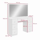 Ver imagem 3 de Penteadeira Livia com Espelho 7 Gavetas Branco