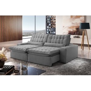 Sofá Retrátil Reclinável Petra 2,30 Metros 4 Lugares