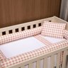 Jogo de Lençol Berço Americano 3 Peças 100% Algodão Moderninhos:xadrez Rosê - 4