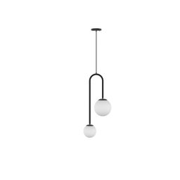 Pendente Duno Esfera/ Bola/ Globo de Vidro - Preto - 1