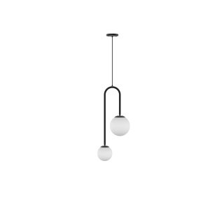 Pendente Duno Esfera/ Bola/ Globo de Vidro - Preto