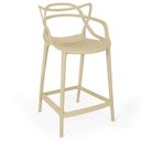 Ver imagem 3 de Kit 2 Banquetas Média Allegra 66cm Design Cozinha/bancada - Nude