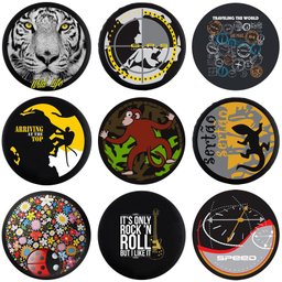 Capa Pneu Roda Estepe Chevrolet Spin Activ Universal com Cadeado Anti Furto Aro 14 à 16 Carrhel 4XX  - 2