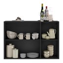 Ver imagem 6 de Aparador Buffet 3 Portas Veneza Multimóveis MP1007 Preto