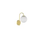 Ver imagem 1 de Arandela Luminária Cute Esfera/ Bola/ Globo de Vidro - Dourado