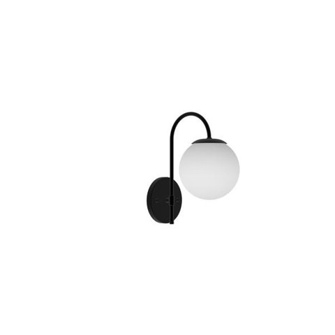 Arandela Luminária Cute Esfera/ Globo/ Globo de Vidro - Preto