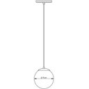 Ver imagem 2 de Pendente Luminária Oak Esfera/ Bola/ Globo de Vidro - Cobre