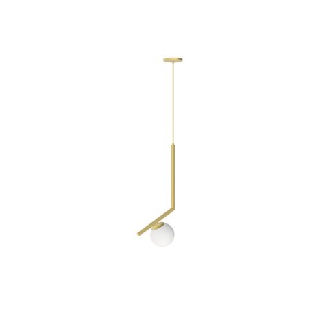 Pendente Luminária Omen Esfera/ Bola/ Globo de Vidro - Dourado