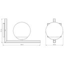 Ver imagem 2 de Arandela Janet Esfera/ Bola/ Globo de Vidro - Dourado