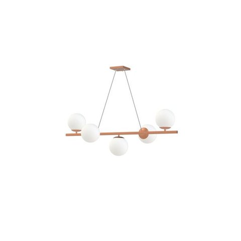 Pendente Lustre Klaus Esfera/ Bola/ Globo de Vidro - Cobre