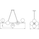 Ver imagem 3 de Pendente Lustre Klaus Esfera/ Bola/ Globo de Vidro - Dourado