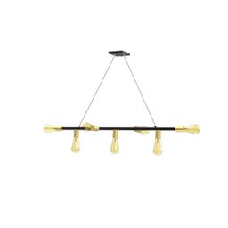 Pendente Luminária Industrial Luke - Preto e Dourado - 1