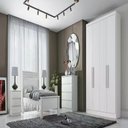 Ver imagem 3 de Guarda Roupa Moderni 4 Portas 3 Gavetas Cor:branco