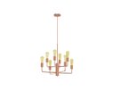 Ver imagem 1 de Pendente Lustre Emma 8 Soquetes - Cobre