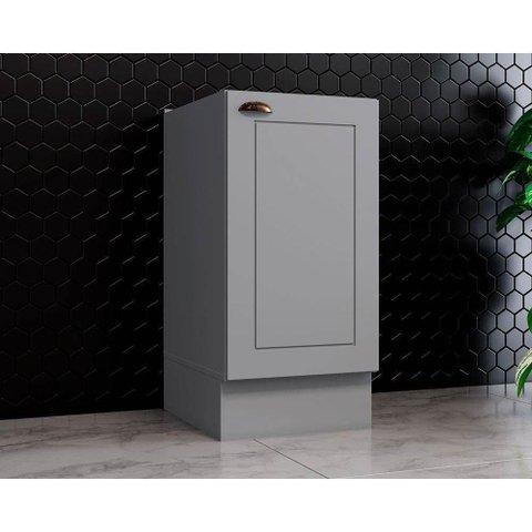 Gabinete de Cozinha Modulado Balcão Americana 1 Porta S/ Tampo 40cm Cinza - Henn