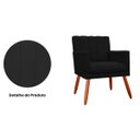 Ver imagem 4 de Poltrona Decorativa Cecilia Pés Palito Suede Preto - DS Estofados