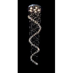 Plafon Redondo de Cristal Caracol/ Espiral/ Cascata - 60cm - 1