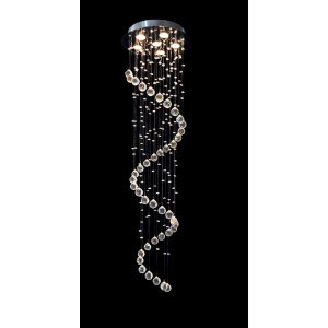 Plafon Redondo de Cristal Caracol/ Espiral/ Cascata - 60cm
