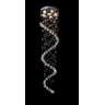 Plafon Redondo de Cristal Caracol/ Espiral/ Cascata - 60cm - 1