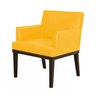 Poltrona Decorativa Vitória Sala e Recepção Corino Amarelo - DS Móveis - 2