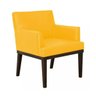 Poltrona Decorativa Vitória Sala e Recepção Corino Amarelo - DS Móveis - 1