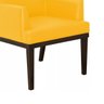 Poltrona Decorativa Vitória Sala e Recepção Corino Amarelo - DS Móveis - 4