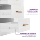 Ver imagem 7 de Cômoda Infantil 2 Portas 4 Gavetas Casulo Casatema MadeiraOriginals Branco