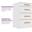 Ver imagem 5 de Cômoda Infantil 2 Portas 4 Gavetas Casulo Casatema MadeiraOriginals Branco