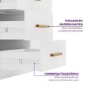 Ver imagem 7 de Cômoda Infantil 2 Portas 4 Gavetas Casulo Casatema MadeiraOriginals Branco